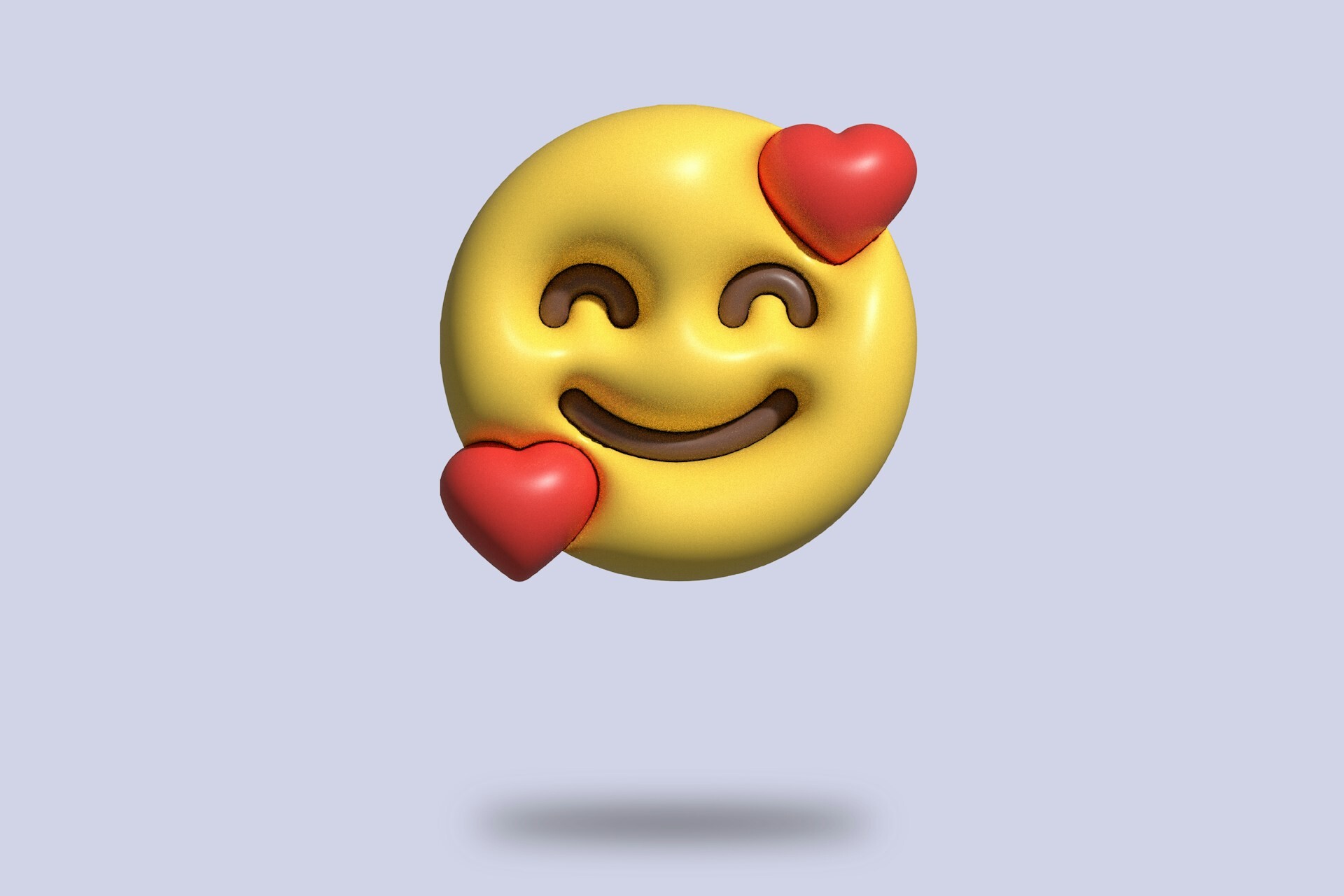 A floating love emoji icon