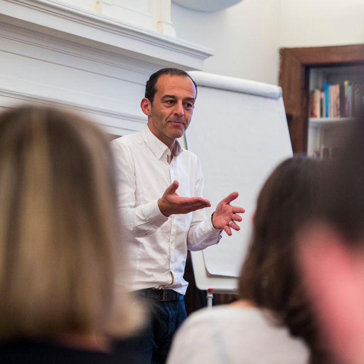 Clear Europe trainer Danny Scheinmann leading a training session with participants.